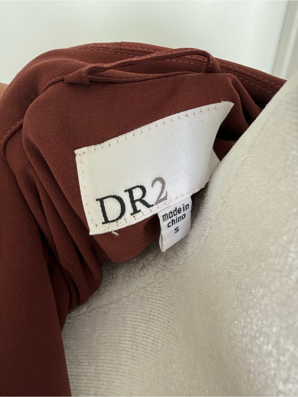 DR2 Long Wrap Duster in Merlot. Pre-Loved SzSm - Picture 3 of 4